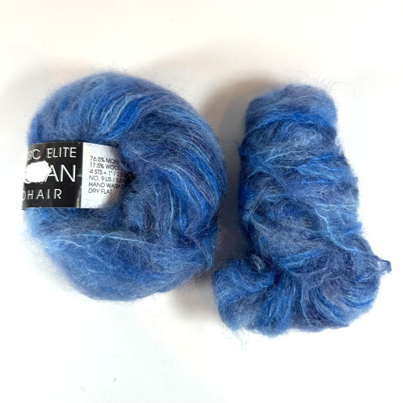 Classic Elite La Gran Mohair Blue SH.CE63503 TWO Balls 42g 90 yd *See Notes - Picture 1 of 8